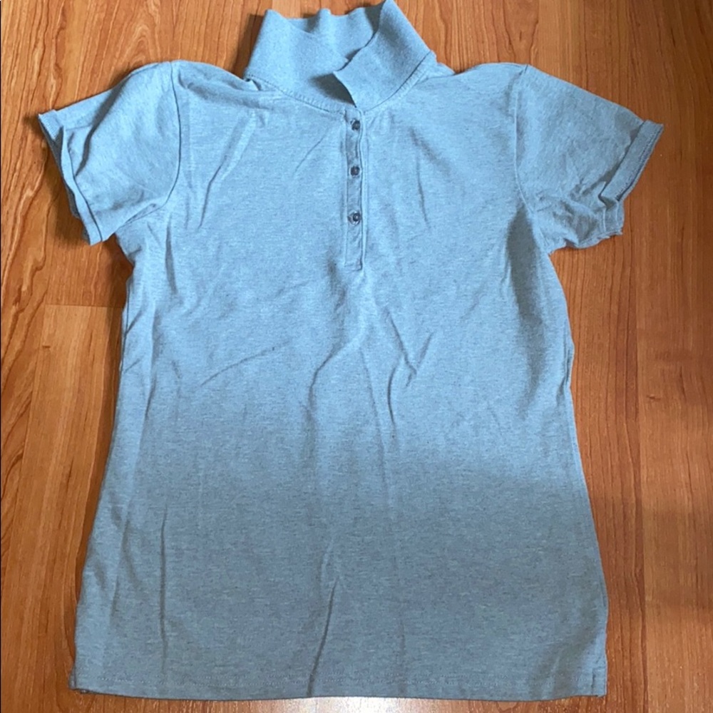 🧸Arizona girls uniform Grey solid polo size xl